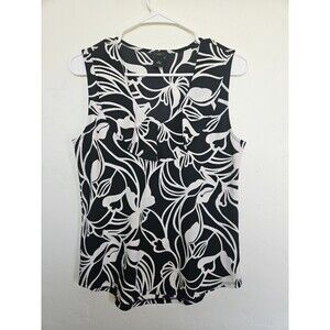 Ann Taylor Factory Women's Sleeveless  Vneck Ruffle Top, Size S